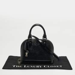 Pre Owned Louis Vuitton Alma BB Black Electric Epi Leather Bag