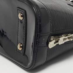 Pre Owned Louis Vuitton Alma BB Black Electric Epi Leather Bag