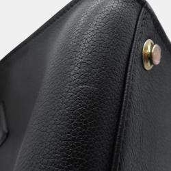 Pre Owned Louis Vuitton On My Side Noir Monogram Calf Leather Size Mm