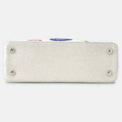 Pre Owned كابوسين لوي فيتون توريلون أبيض حجم متوسط