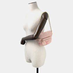 مملوكة �مسبقًا حقيبة بومباج لوي فيتون ميني بنفسجي ثنائي اللون نقش المونوجرام جلد انتمبريتي