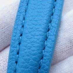 Pre Owned Louis Vuitton Lv Yk Nano Noe Blue/White Monogram Empreinte Leather Infinity Dot