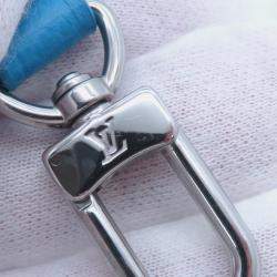 Pre Owned Louis Vuitton Lv Yk Nano Noe Blue/White Monogram Empreinte Leather Infinity Dot