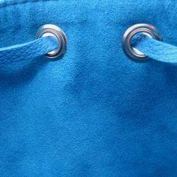 Pre Owned Louis Vuitton Lv Yk Nano Noe Blue/White Monogram Empreinte Leather Infinity Dot