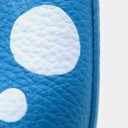 Pre Owned Louis Vuitton Lv Yk Nano Noe Blue/White Monogram Empreinte Leather Infinity Dot