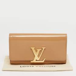 Pre Owned كَلَتش جلد لامع بيج لوي فيتون لويس