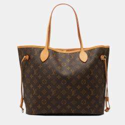 Pre Owned Louis Vuitton Brown Monogram Neverfull MM