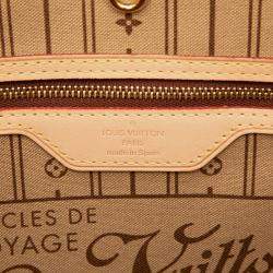 Pre Owned Louis Vuitton Brown Monogram Neverfull MM