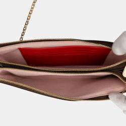 Pre Owned حقيبة لوي فيتون براون مونوجرام زهور مزدهرة بجيب مزدوج