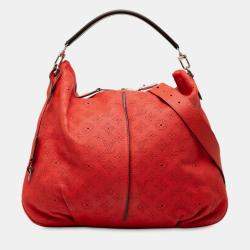 Pre Owned حقيبة لوي فيتون ماهينا سيلين مونوغرام حمراء MM