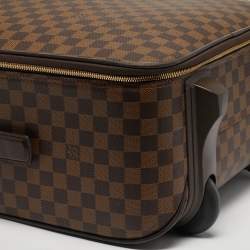 Pre Owned Louis Vuitton Pegase 55 Damier Ebene Canvas Luggage