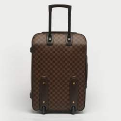 Pre Owned Louis Vuitton Pegase 55 Damier Ebene Canvas Luggage