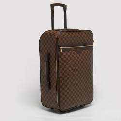 Pre Owned Louis Vuitton Pegase 55 Damier Ebene Canvas Luggage