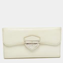 Pre Owned محفظة لووي فيتون أوجيني أبيض إيبي جلدية