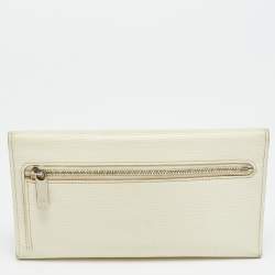 Pre Owned محفظة لووي فيتون أوجيني أبيض إيبي جلدية