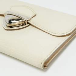 Pre Owned محفظة لووي فيتون أوجيني أبيض إيبي جلدية