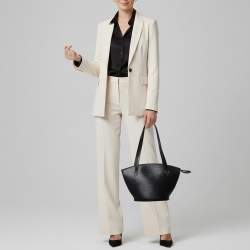 Pre Owned Louis Vuitton Saint Jacques PM Black Epi Leather Bag