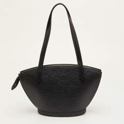 Pre Owned Louis Vuitton Saint Jacques PM Black Epi Leather Bag
