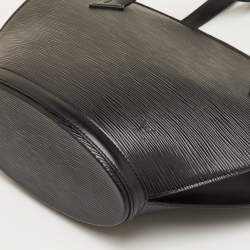 Pre Owned Louis Vuitton Saint Jacques PM Black Epi Leather Bag