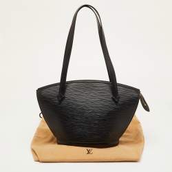 Pre Owned Louis Vuitton Saint Jacques PM Black Epi Leather Bag