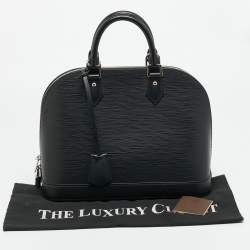 Pre Owned Louis Vuitton Alma PM Black Epi Leather Bag