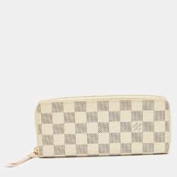 Pre Owned Louis Vuitton Clemence Damier Azur Canvas Wallet