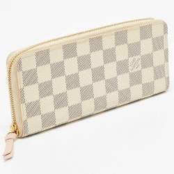 Pre Owned Louis Vuitton Clemence Damier Azur Canvas Wallet