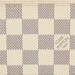 Pre Owned Louis Vuitton Clemence Damier Azur Canvas Wallet