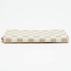 Pre Owned Louis Vuitton Clemence Damier Azur Canvas Wallet