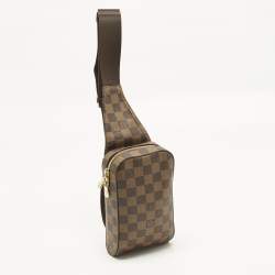 Pre Owned Louis Vuitton Geronimo Damier Ebene Canvas Bag