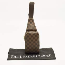 Pre Owned Louis Vuitton Geronimo Damier Ebene Canvas Bag