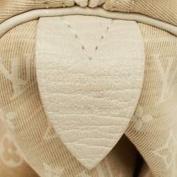 Pre Owned Louis Vuitton Speedy 30 Dune Monogram Mini Lin Canvas Bag