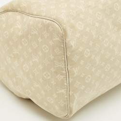 Pre Owned Louis Vuitton Speedy 30 Dune Monogram Mini Lin Canvas Bag