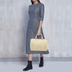 Pre Owned Louis Vuitton Speedy 30 Dune Monogram Mini Lin Canvas Bag