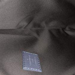 Pre Owned Louis Vuitton Blue Monogram Shadow Duo Sling