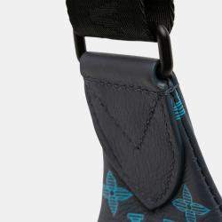Pre Owned Louis Vuitton Blue Monogram Shadow Duo Sling