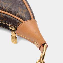 مملوكة مسبقًا حقيبة لوي فيتون لاوب جلد بقماش مونوغرام بني للكتف