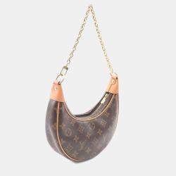 مملوكة مسبقًا حقيبة لوي فيتون لاوب جلد بقماش مونوغرام بني للكتف