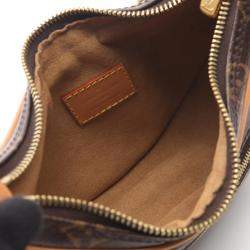 مملوكة مسبقًا حقيبة لوي فيتون لاوب جلد بقماش مونوغرام بني للكتف