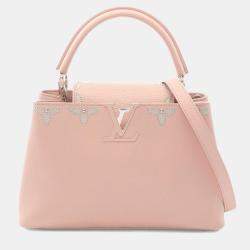 مملوكة مسبقًا Louis Vuitton Capucines PM Pink Taurillon Clemence Leather Shoulder Bag