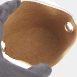 مملوكة مسبقًا حقيبة كتف لوي فيتون مونوجرام نانو جلد بني وأبيض