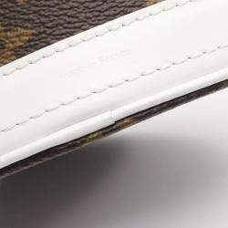 مملوكة مسبقًا حقيبة كتف لوي فيتون مونوجرام نانو جلد بني وأبيض