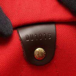 Pre Owned حقيبة لوي فيتون سبيدي 30 دامييه إيبن قماش معالج بمقبض علوي