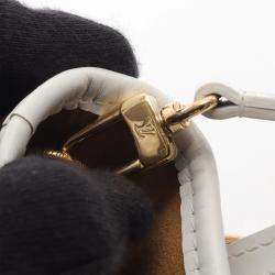 مملوكة مسبقًا Louis Vuitton Monogram Nano Brown White Canvas Shoulder Bag