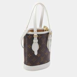 مملوكة مسبقًا Louis Vuitton Monogram Nano Brown White Canvas Shoulder Bag