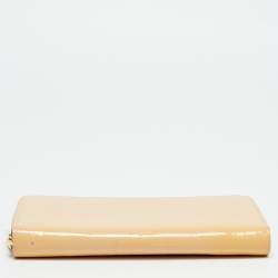 Pre Owned Louis Vuitton Rose Angelique Monogram Vernis Zippy Wallet