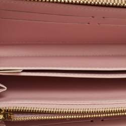 Pre Owned Louis Vuitton Rose Angelique Monogram Vernis Zippy Wallet