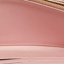 Pre Owned Louis Vuitton Rose Angelique Monogram Vernis Zippy Wallet