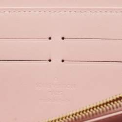 Pre Owned Louis Vuitton Rose Angelique Monogram Vernis Zippy Wallet