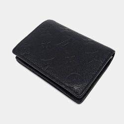 مملوكة مسبقًا محفظة لوي فيتون كومباكت جلد أمبرينت أسود متوسط الحجم